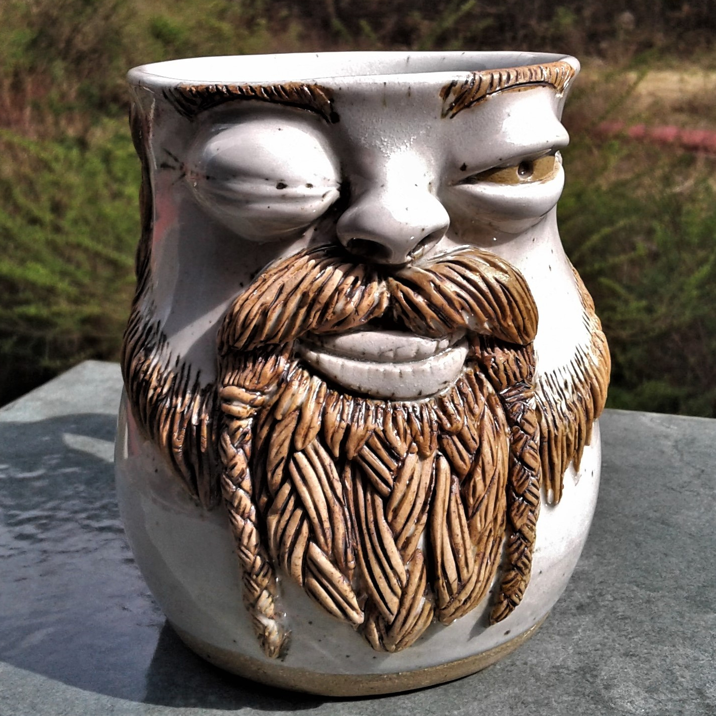 Old One Eye Face Mug with Beard