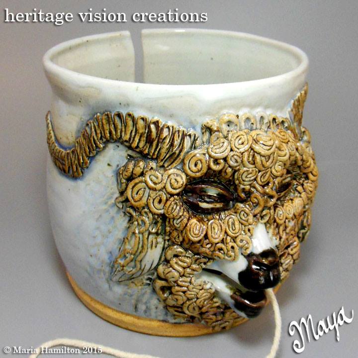 Angora Goat Yarn Bowl