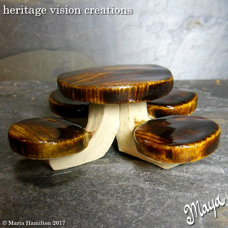 Fairy Garden Picnic Bench with Round Table and Seats