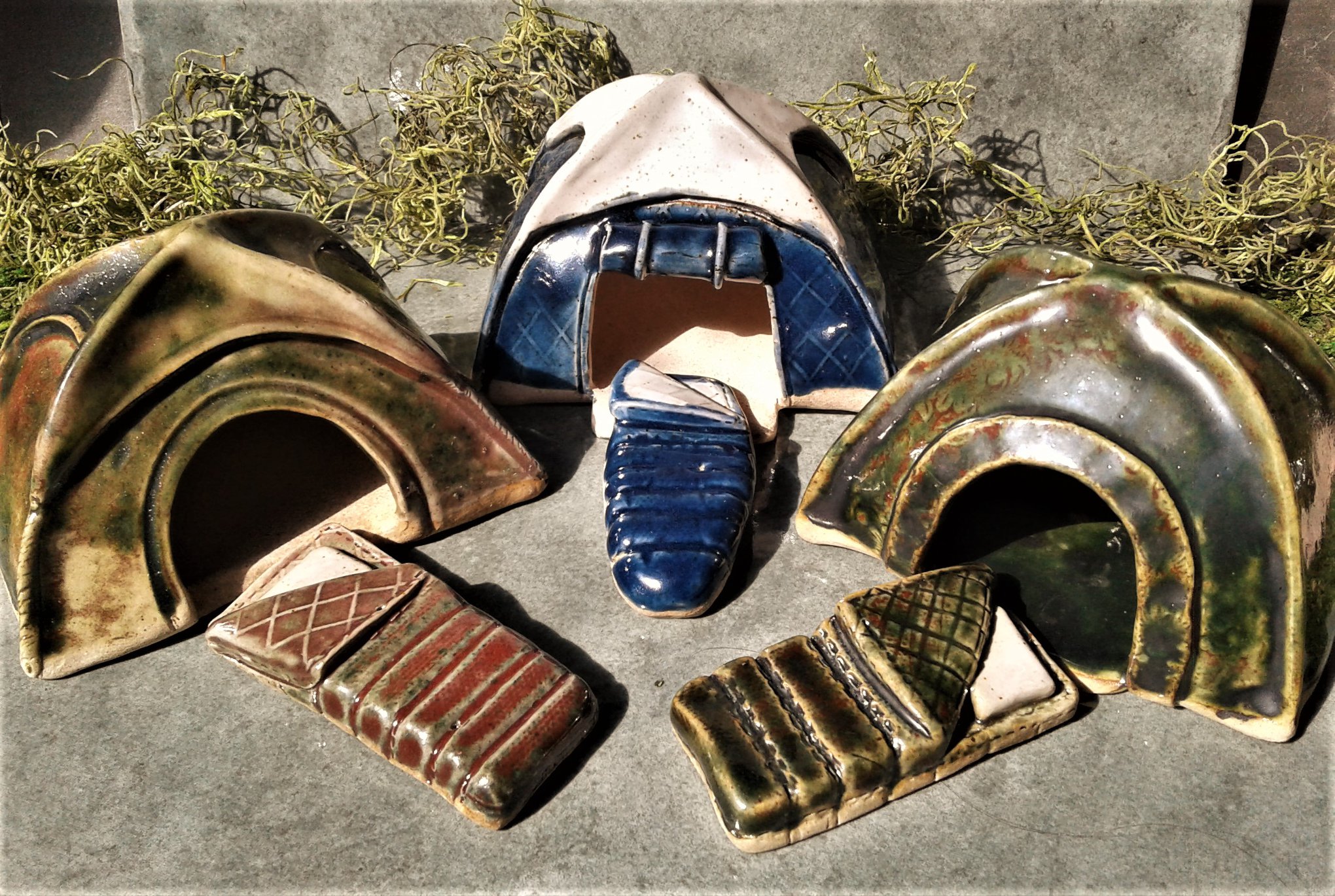 Fairy Garden Camping Set with Miniature Tents and Sleeping Bags