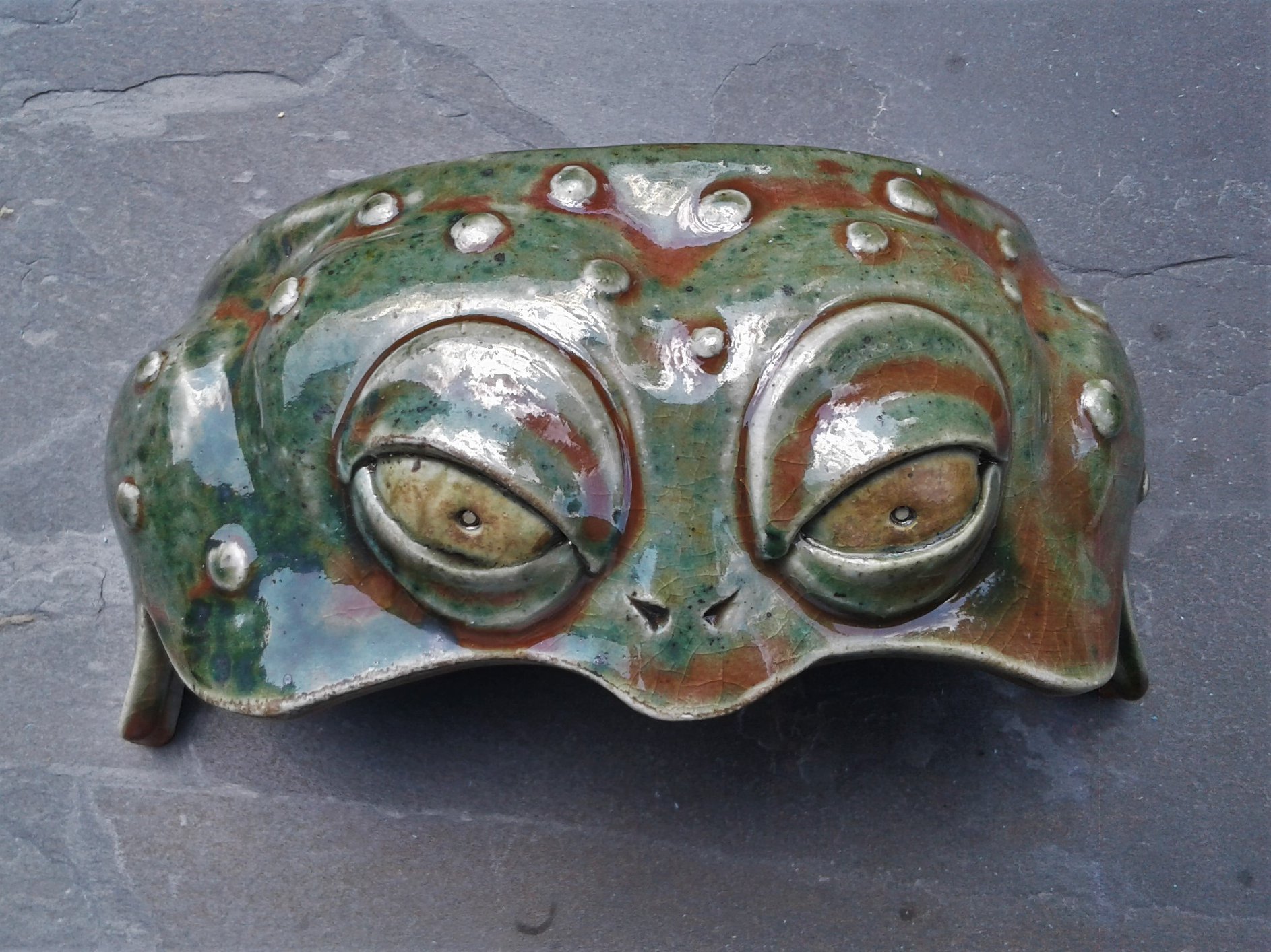 Toad Face Toad Hide, green with warts