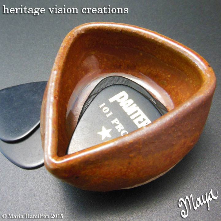 Brown Guitar Pick Bowl